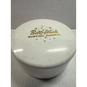 NEW OLD STOCK Betty Woods of Hollywood CA Dusting Powder Body Powder & Puff 7 oz